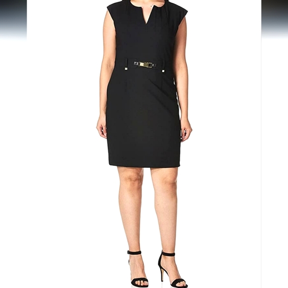 Calvin Klein Women's Shift Dress with Gold-ToneHardware, size SP. #13 - Picture 2 of 14